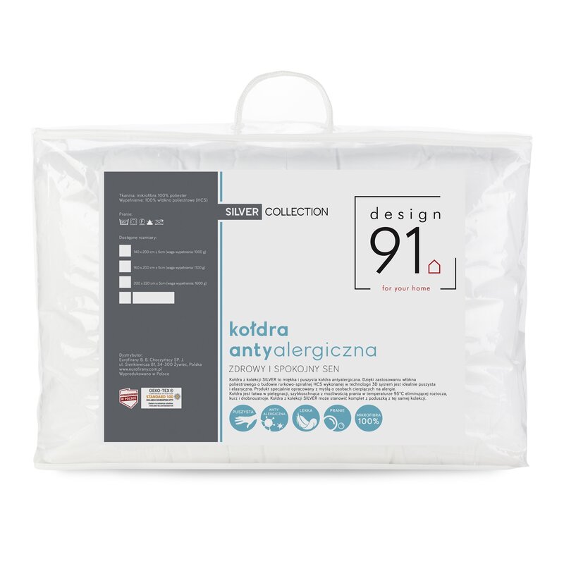 Kołdra Design91 biała 180 x 200 cm – zapewnia spokojny sen