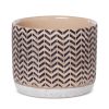 Doniczka ceramiczna kremowa fi 12 x 10 cm – do roślin na parapet