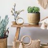 Doniczka ceramiczna jasnobrązowa fi 12 x 11 cm – do roślin