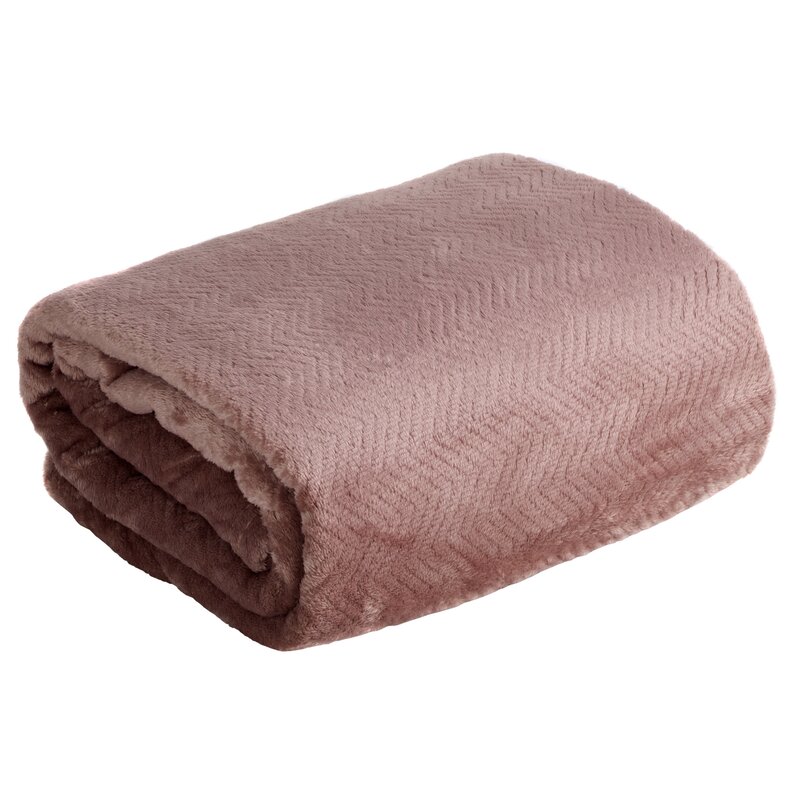 Koc flano D91 CINDY5 ceglasty 150 x 200 cm – wprowadza ciepło
