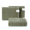 Ręcznik do rąk 30x50 cm bawełniany kolor oliwkowy z ozdobną bordiurą 380 g/m2 SABA – miękki i chłonny