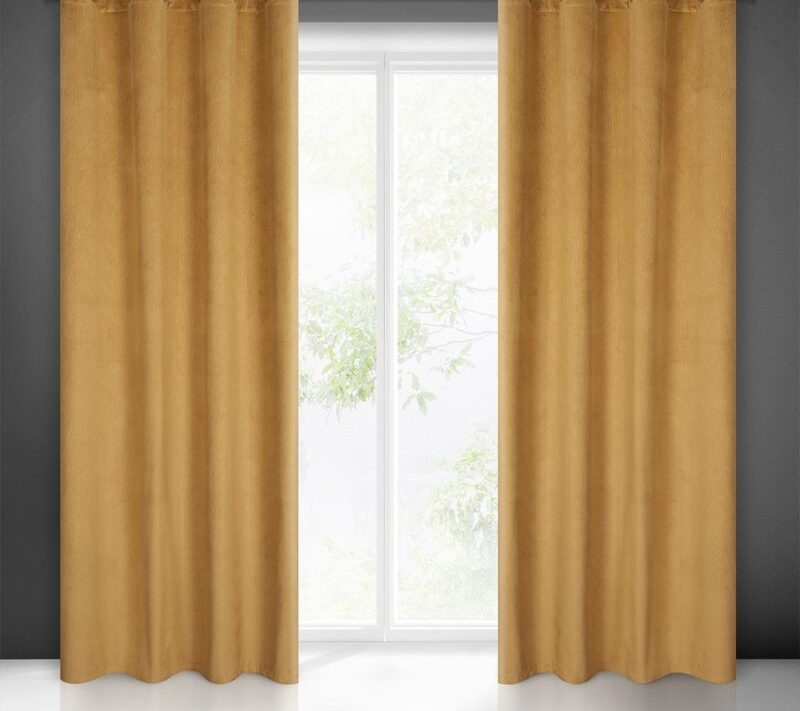 Zasłona gotowa LILI żółta 140 x 250 cm – wprowadza ciepło