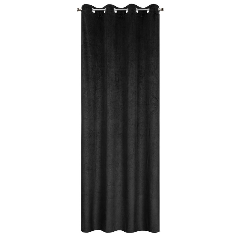 Zasłona gotowa Lili czarna 140 x 250 cm – zaciemniająca sypialnię