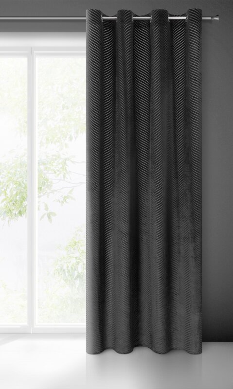 Zasłona gotowa Lussi czarna 140 X 250 CM – zapewnia prywatność