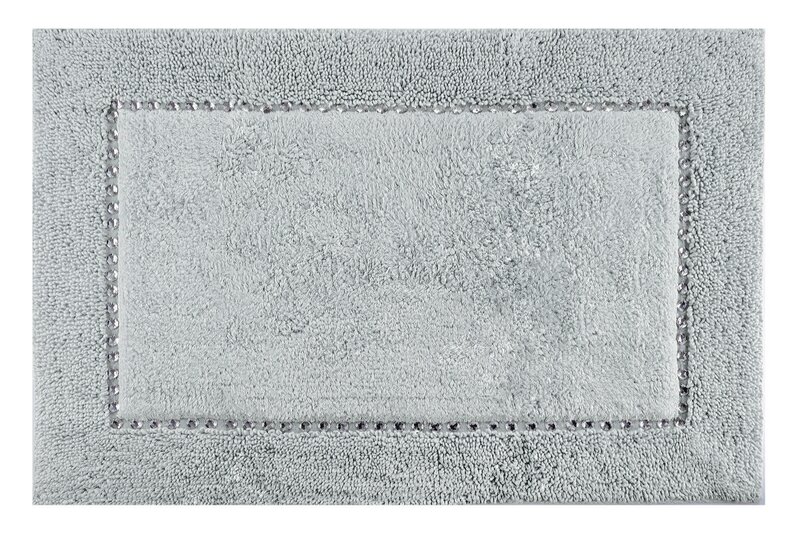 Dywanik łazienkowy chic srebrny 60 x 90 cm – miękki i komfortowy