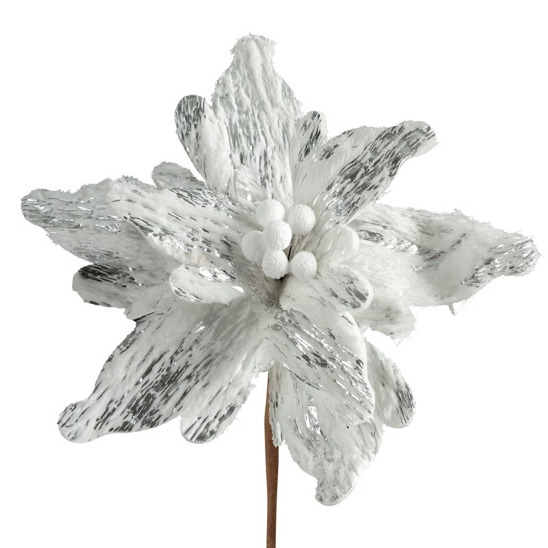 KWIAT ŚWIĄTECZNY 243 O 27 CM BIAŁY