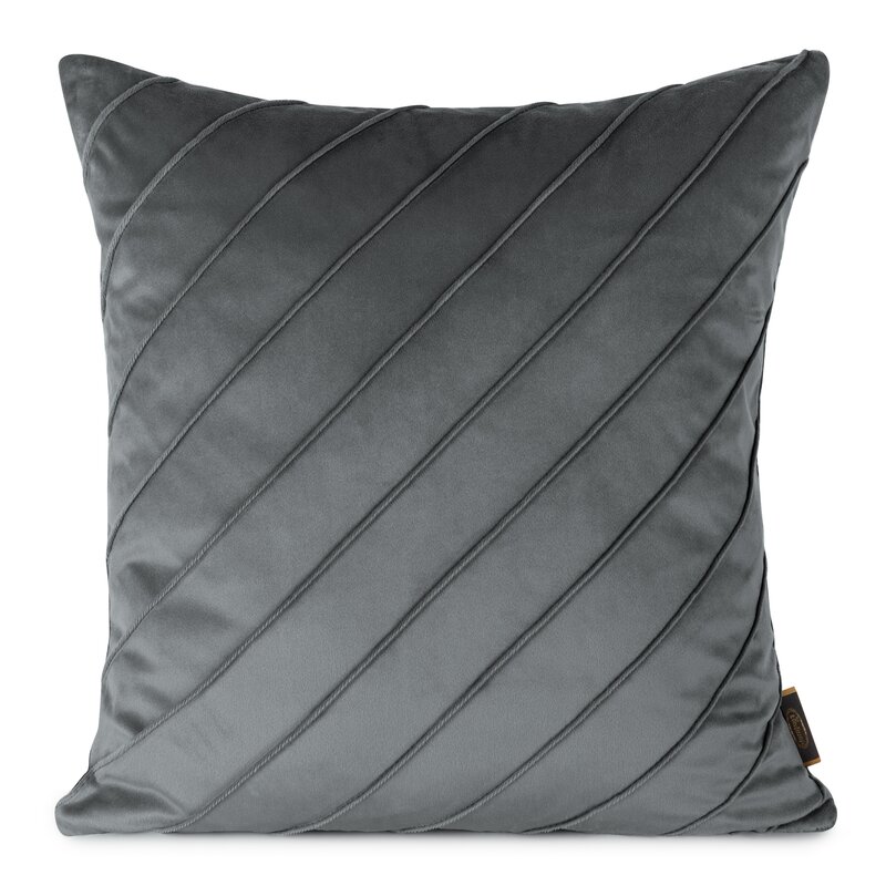 Poszewka velvet Nala stalowa 45 x 45 cm – doda blasku wnętrzu