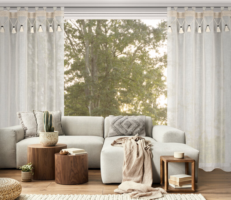 Zasłona gotowa Greta na szelkach naturalna 135 X 250 cm – przytulny klimat eko