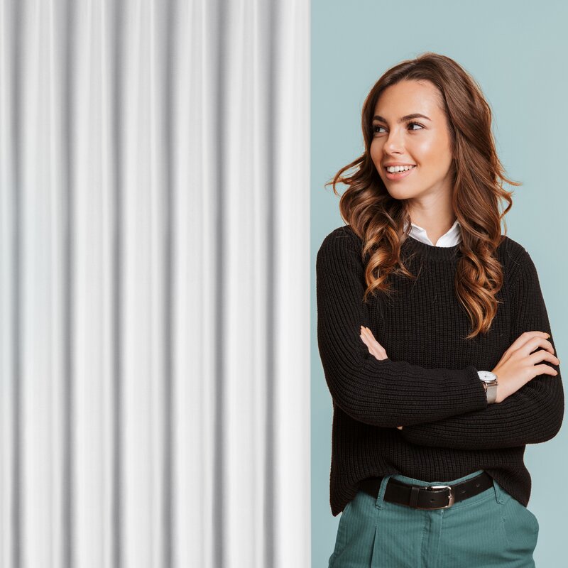Firana gotowa Ruby biały 230 x 270 cm – rozświetla wnętrze