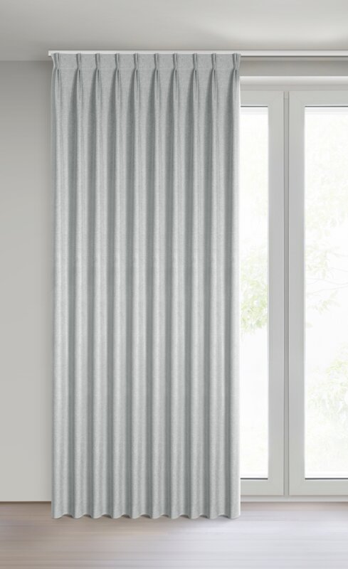 Zasłona gotowa Nelisa srebrna 125 x 270 cm – zaciemniająca sypialnię