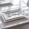 Patera ceramiczna Olivia biała 31 x 19 x 2 cm – idealna na przekąski
