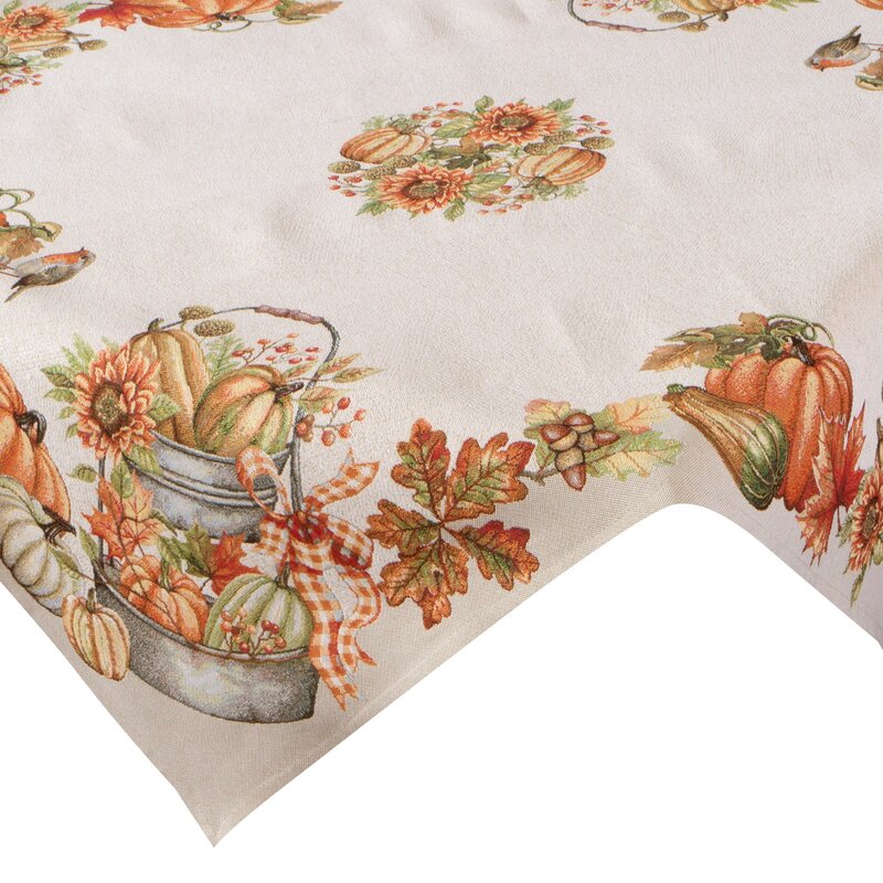 Obrus gobelinowy GOB/CHO/1223 naturalny 100x100 cm – wprowadza przytulny nastrój