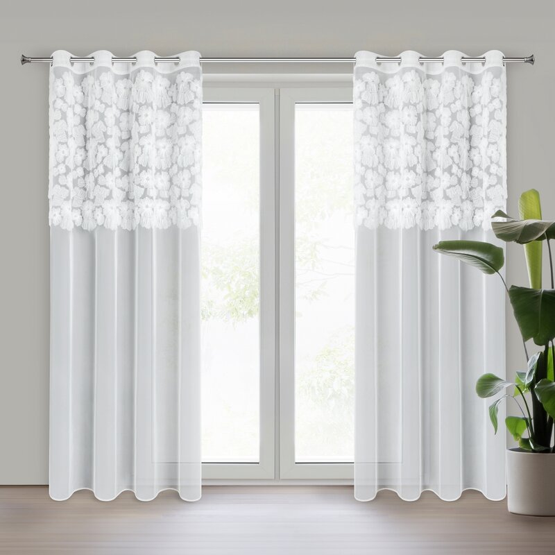 Zasłona gotowa Eva Minge biała 140 x 250 cm – wprowadza lekkość