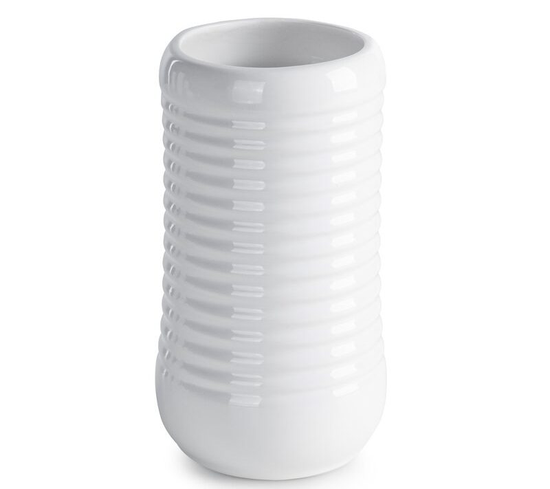 Wazon ceramiczny Jason biały 11 x 11 x 20 cm – na susze i kwiaty