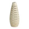 Wazon ceramiczny Riso srebrny 16 x 11 x 40 cm – idealny na ozdoby