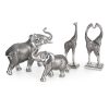 Figurka ceramiczna EVAN stalowa 13 X 30 X 25 CM – do salonu i gabinetu