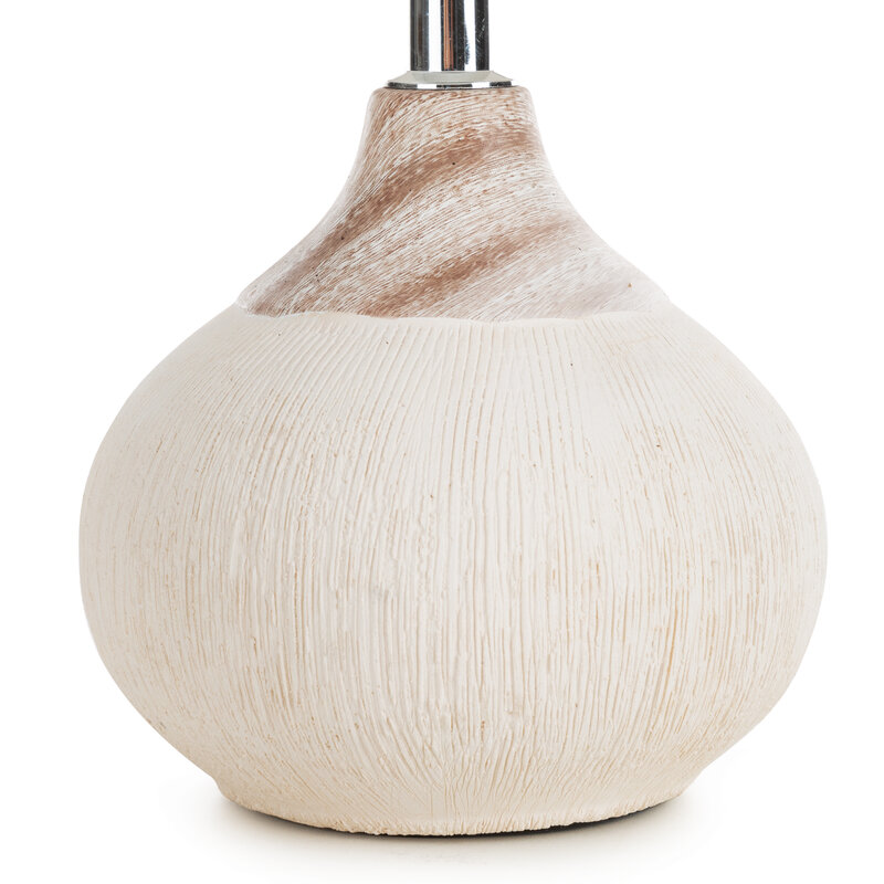 Lampa stołowa kremowa O 18 x 32 cm – tworzy przytulną atmosferę