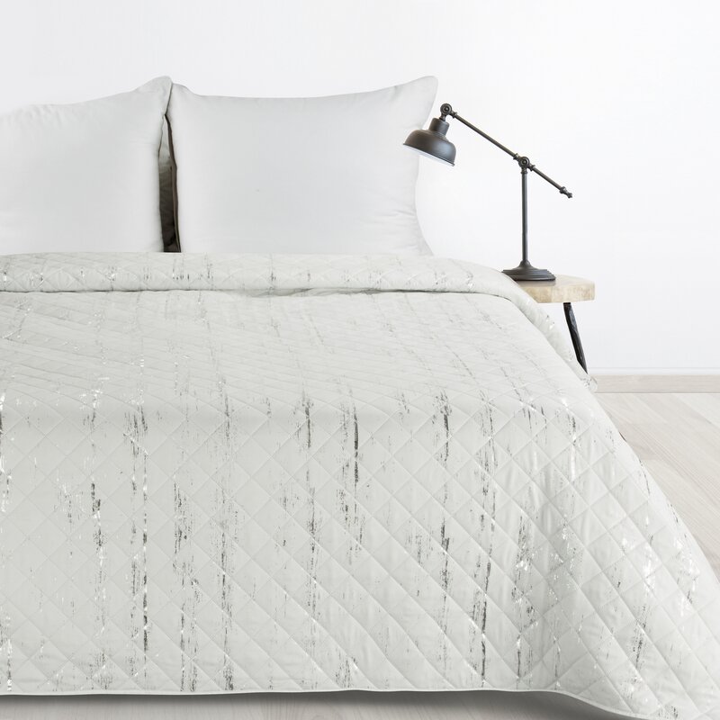 Narzuta D91 BLINK biała 200 x 220 cm – dodaje blasku sypialni