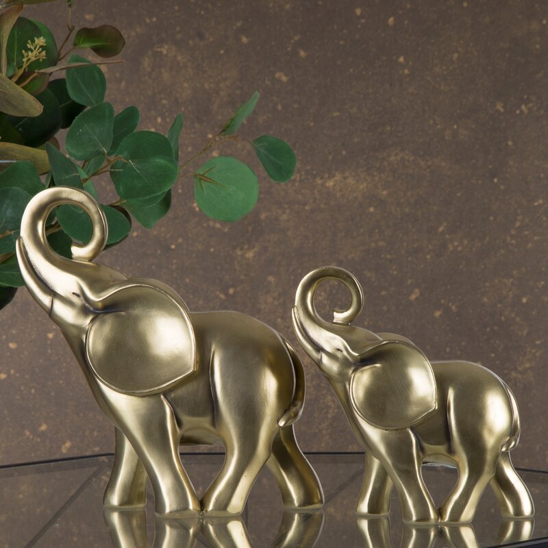 Figurka ceramiczna Jesi złota 21 X 9 X 23 cm – do salonu i gabinetu