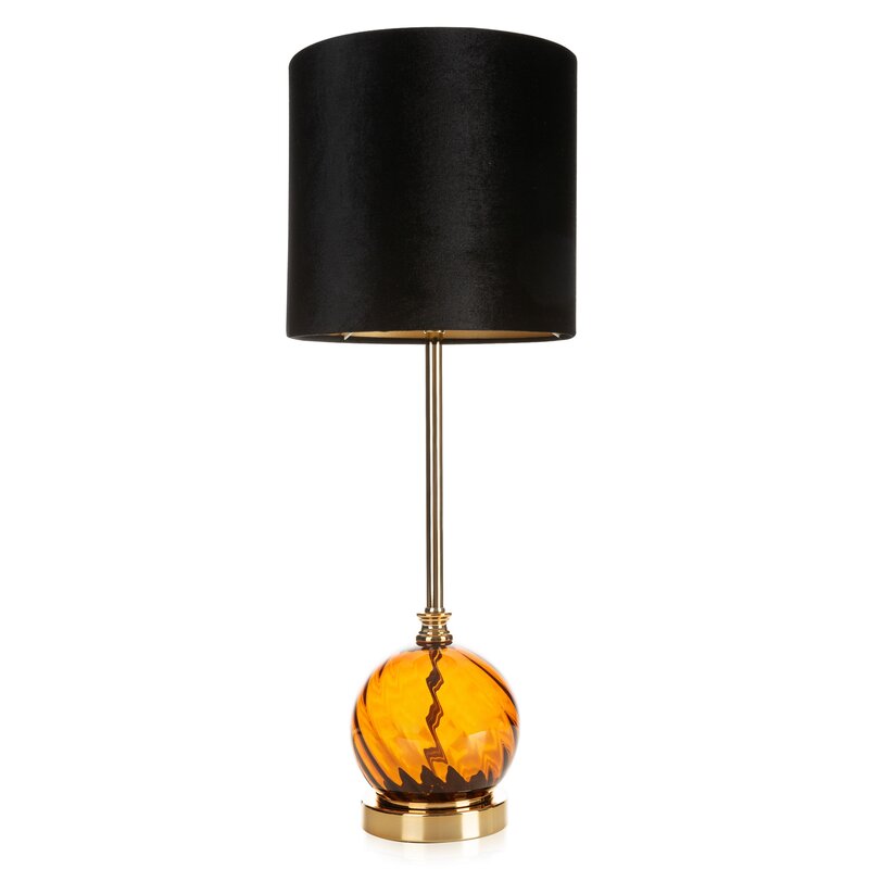 Lampa stołowa Valery czarna O 26 x 68 cm – tworzy przytulne światło