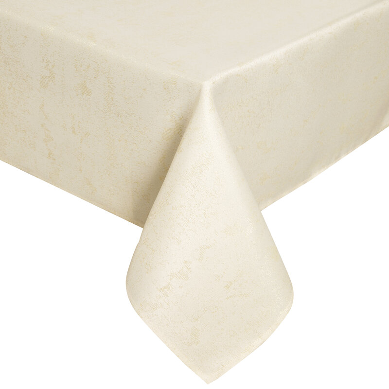 Obrus błyszczący kremowy 140 x 220 cm – dodaje elegancji