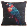 Poszewka velvet z haftem czarna 45 x 45 cm – wprowadzi egzotyczny klimat