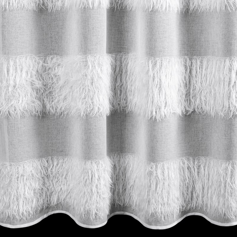 Firana gotowa Margaret 1 biała 140 X 250 cm – z delikatną aplikacją