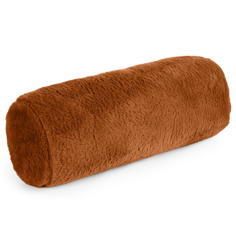 Poszewka futrzana ceglasta 15 x 45 cm – doda ciepła wnętrzu