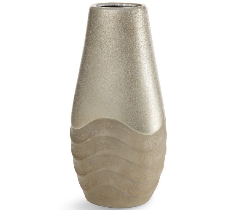 Wazon ceramiczny SANI beżowy 18 x 10 x 36 cm – na suszone kwiaty