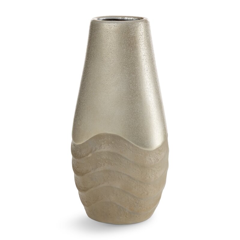 Wazon ceramiczny SANI beżowy 18 x 10 x 36 cm – na suszone kwiaty