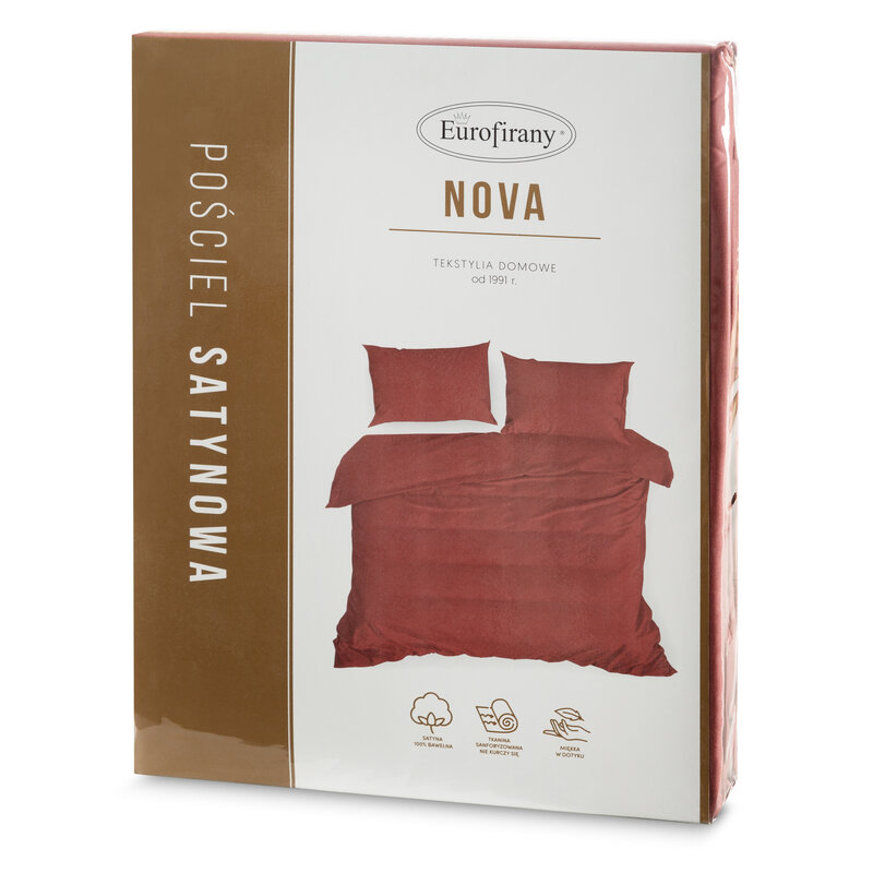Pościel Nova3 marsala 180 x 200 cm – dla nowoczesnych wnętrz