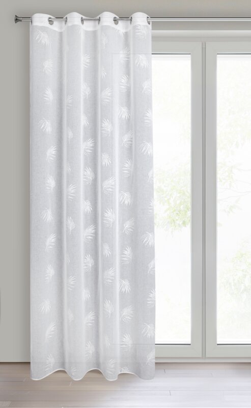 Zasłona gotowa Jessi biała 140 x 260 cm – rozjaśnia wnętrze