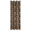 Zasłona gotowa Maroko czarna 140 X 250 CM – złoty nadruk tropikalny