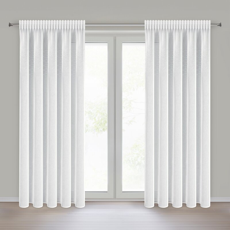 Firana gotowa Kleo biała 140 x 270 cm – rozświetla wnętrze