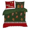 KOMPLET POŚCIELI ŚWIATECZNEJ GINGER02 160 X 200 CM CZERWONY
