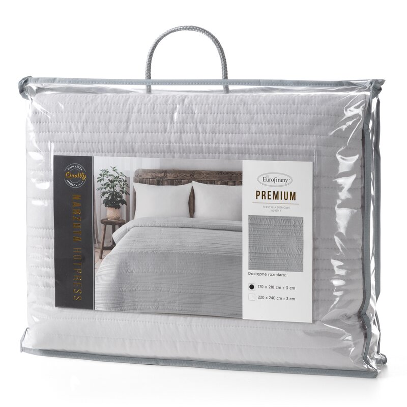 Narzuta microfibra srebrna 170 x 210 cm – wprowadza świeżość