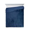 Koc włochacz TIFANY granatowy 200 x 220 cm – otuli ciepłem