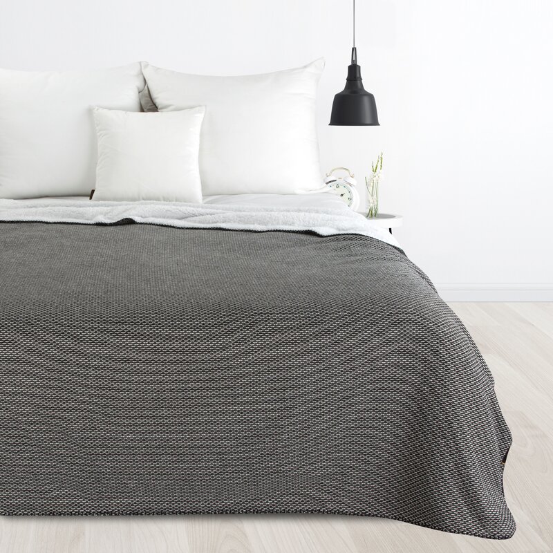 Koc bukla Panda czarny 150 x 200 cm – otulający komfort