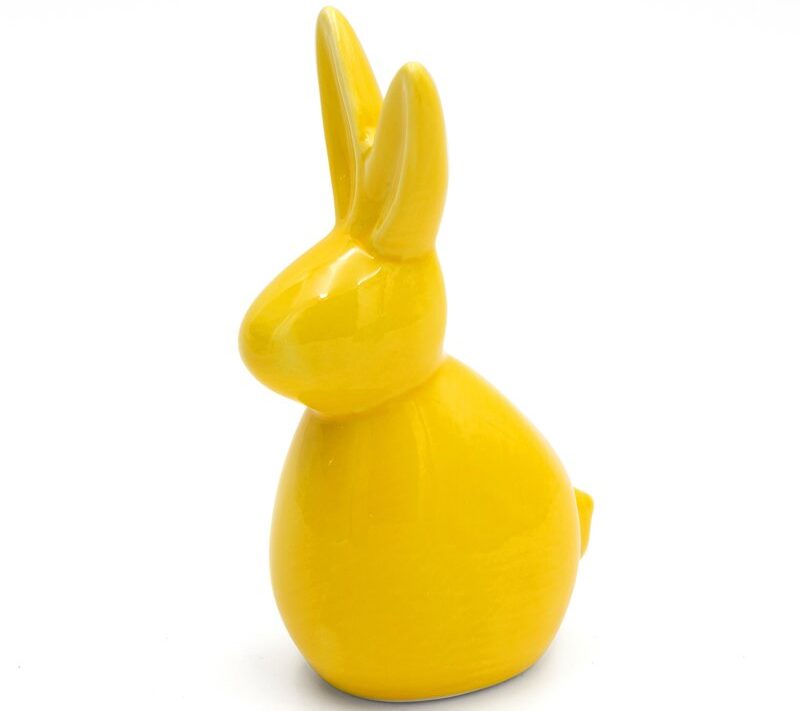 Figurka wielkanocna zajączek żółty 10x7x18 – wprowadzi wiosnę