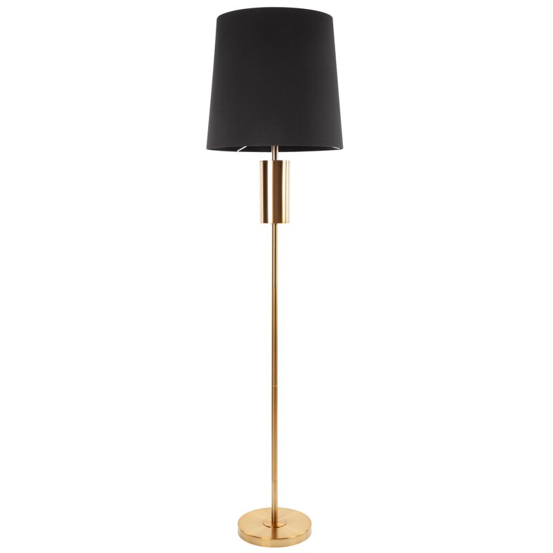 Lampa podłogowa Leti czarna O 36 x 157 cm – tworzy przytulną atmosferę