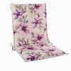 Poszewka tarasowa kwiaty kremowa 45x90x3 cm – idealna na leżak