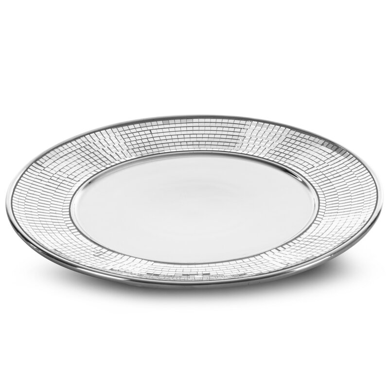 PATERA DEKORACYJNA MIRONA (01) FI 30 X 2 CM SREBRNY