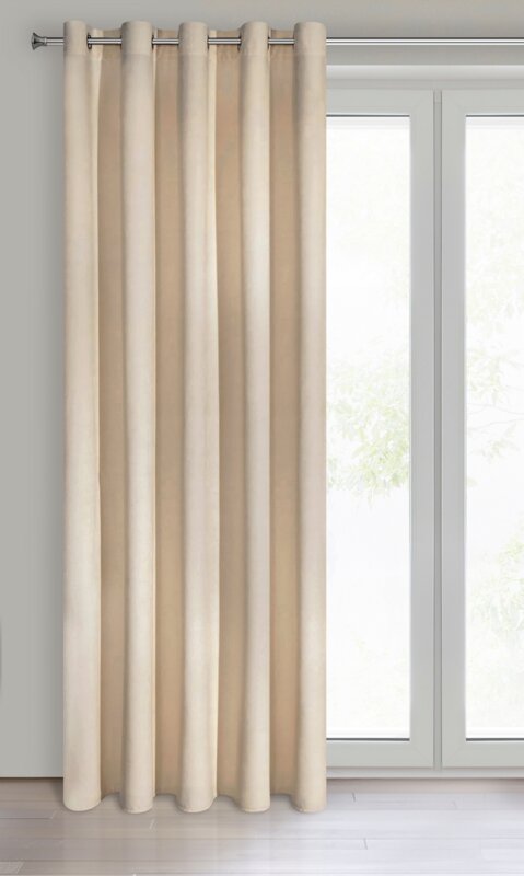 Zasłona gotowa Villa beżowa 140 x 250 cm – zaciemnienie i komfort