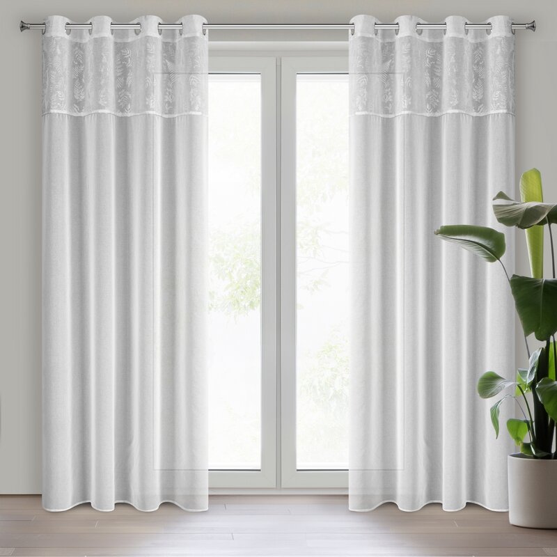 Zasłona gotowa Ilana biała 140 x 250 cm – rozjaśnia wnętrze