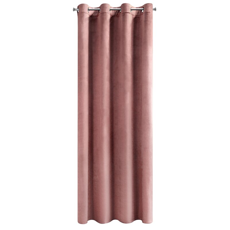Zasłona gotowa D91 pudrowy róż 140 x 250 cm – zaciemniająca i miękka