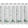 Zasłona świąteczna Boże Narodzenie biała 60x150 cm – gotowa do zawieszenia