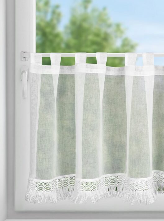 Firana gotowa Roxana biała 150 x 60 cm – rozjaśnia wnętrze