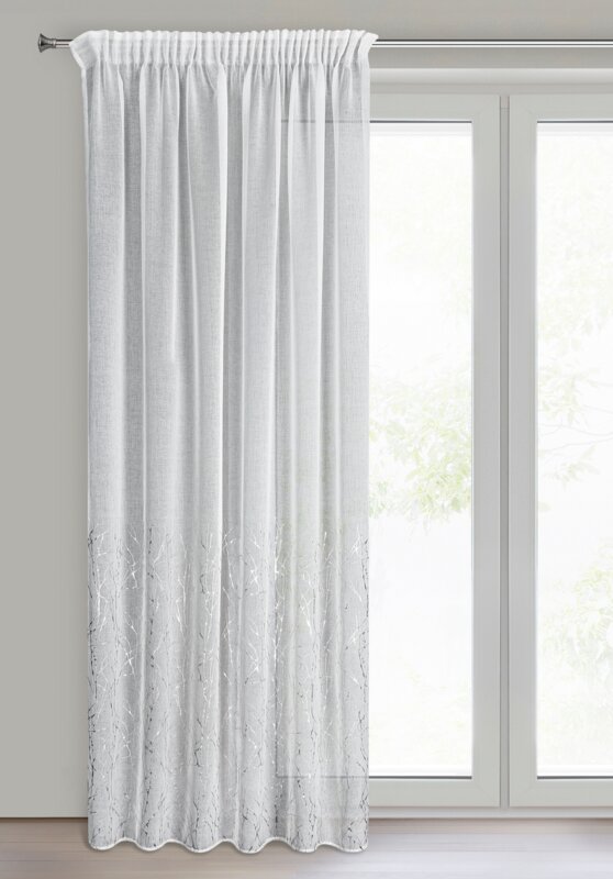 Zasłona gotowa Melia biała 140 x 270 cm – rozprasza światło
