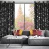 Zasłona gotowa LANI czarna 140 X 250 CM – modny wzór marmuru