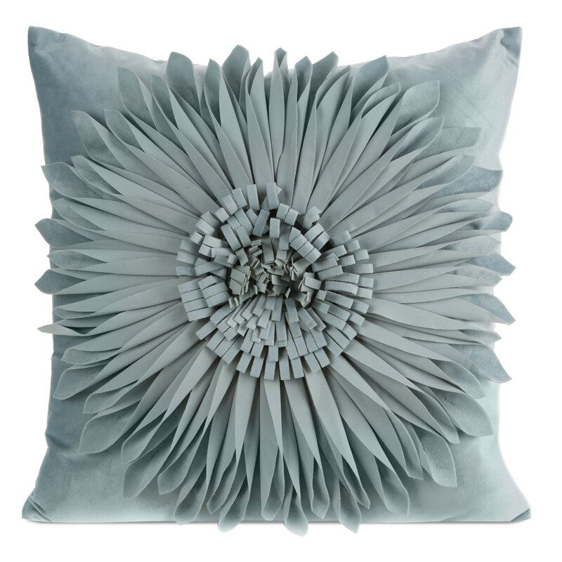 Poszewka dekoracyjna welwetowa Flores 3 miętowa 45 X 45 CM – ożywia wnętrze